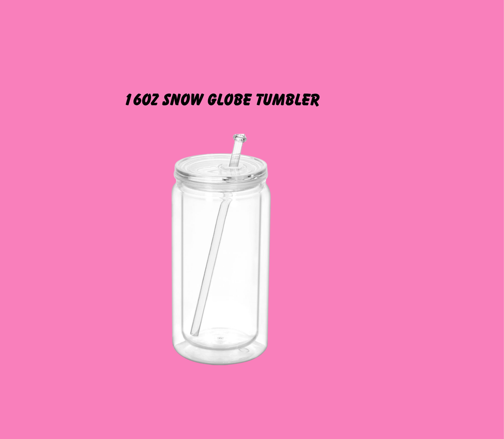 16oz Snow Globe Tumblers