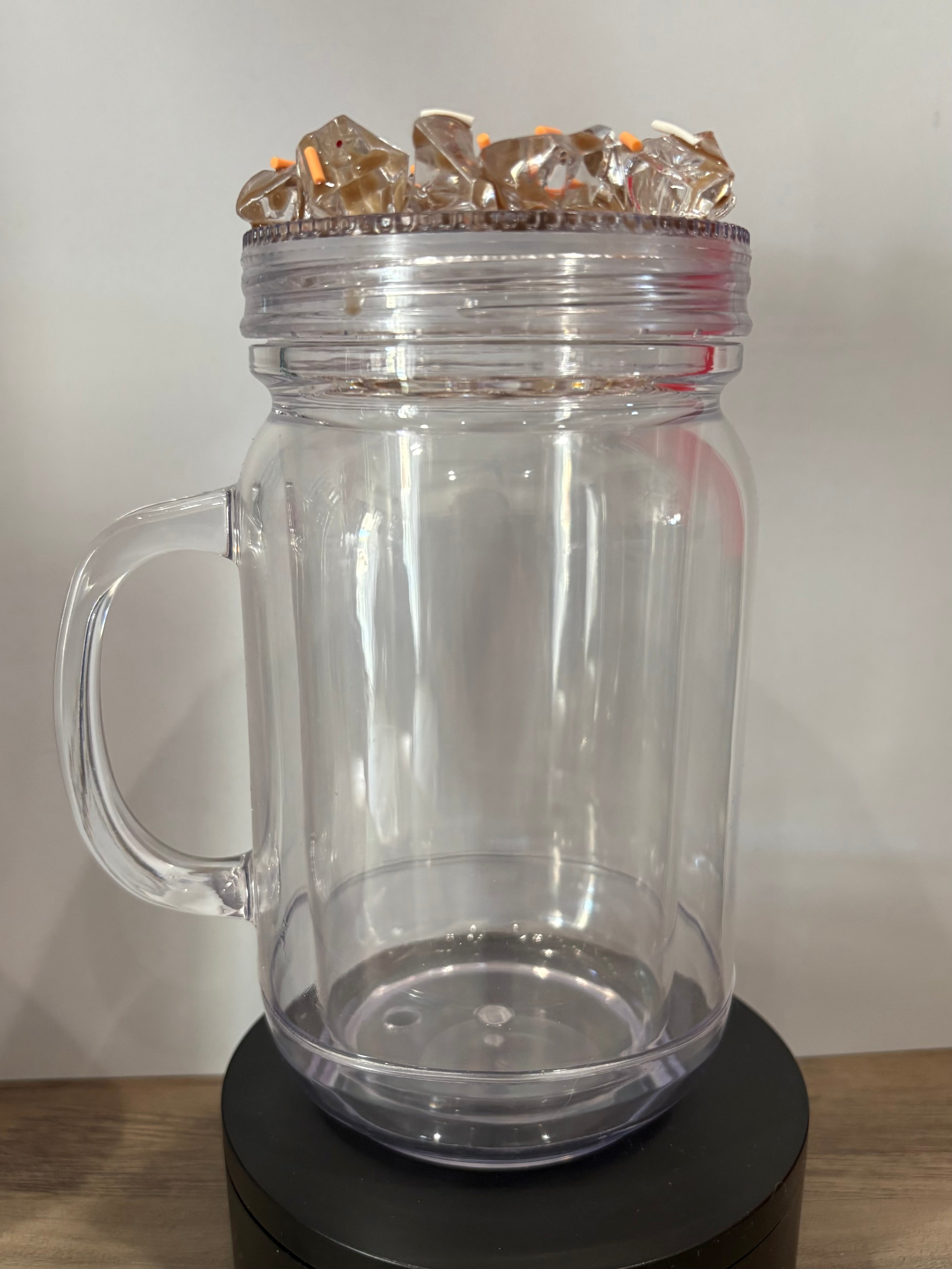 20oz Mason Jar Snow Globe Tumbler