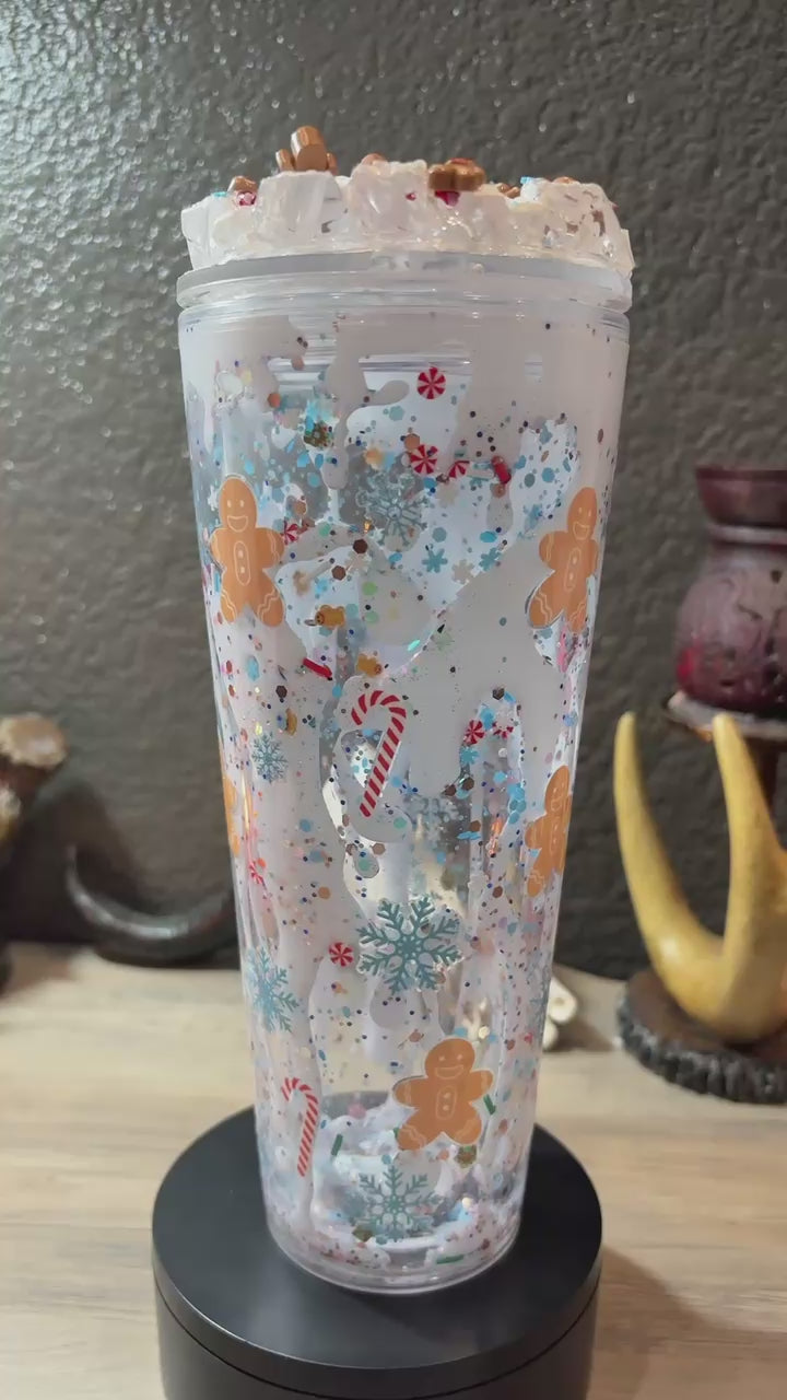 24oz Snow Globe Tumbler